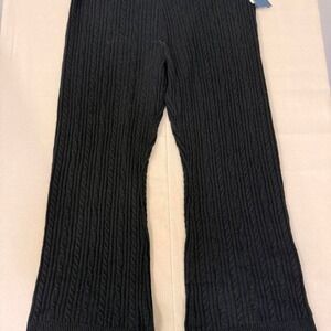 Black cable knit sweater pants 🖤